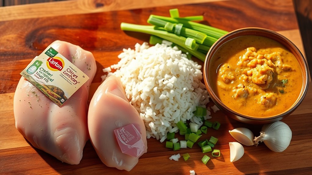 prep ingredients and cook
