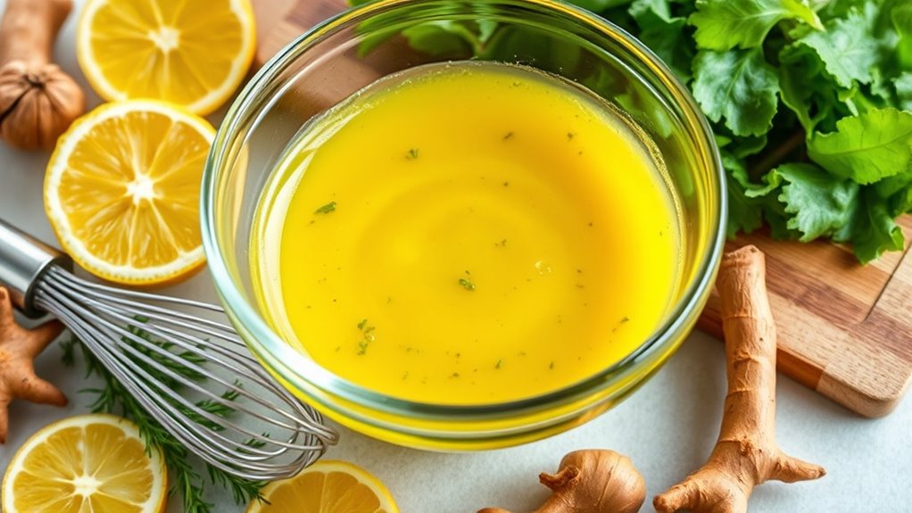 prep ingredients blend dressing
