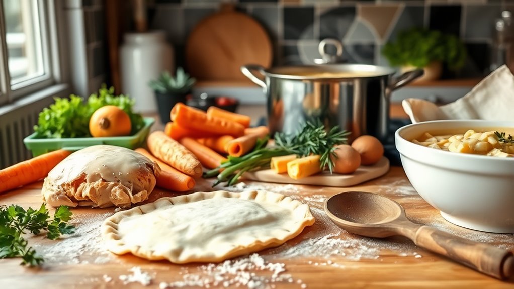 prep ingredients for pie