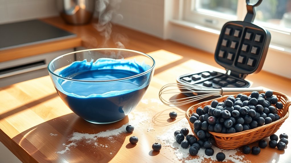 prep ingredients for waffles