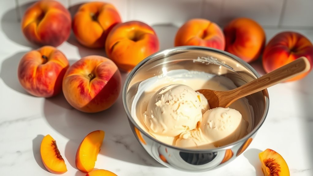 preparation for ice cream