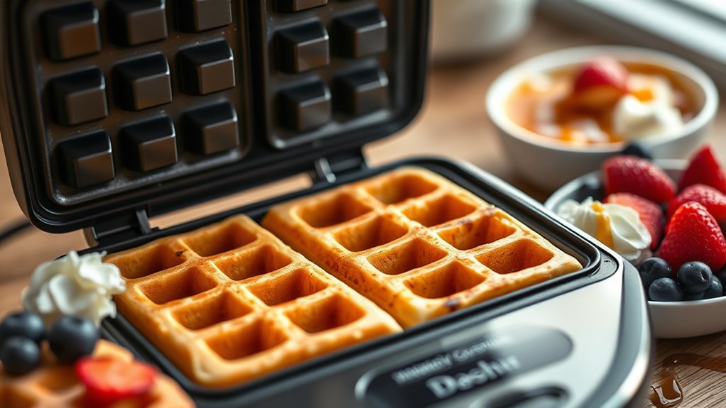 prepare and cook waffles