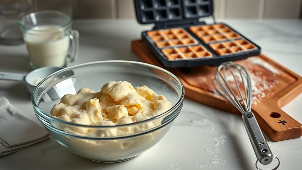 prepare and customize waffles