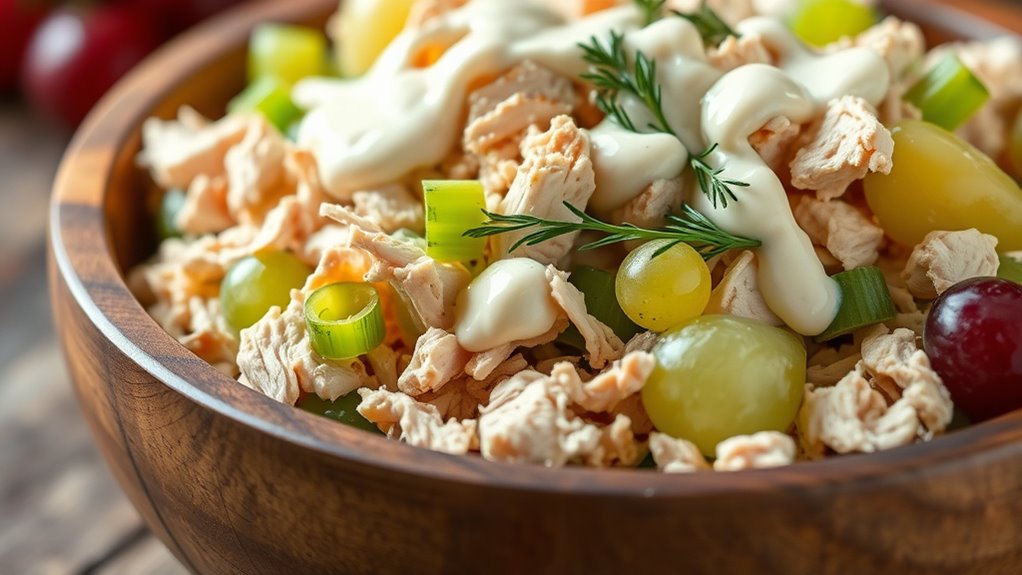 prepare and serve chicken salad