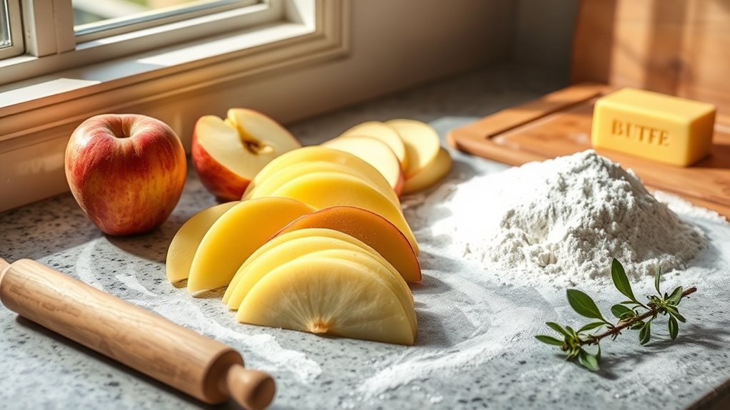 prepare apple pie filling
