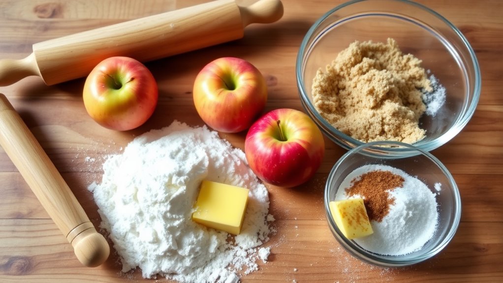 prepare apples and crust