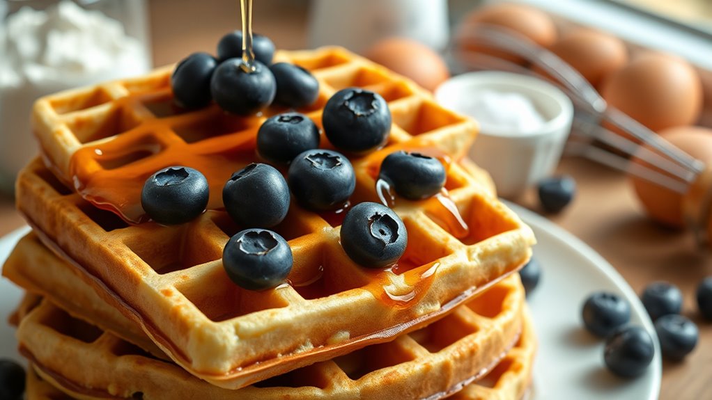 prepare blueberries and batter