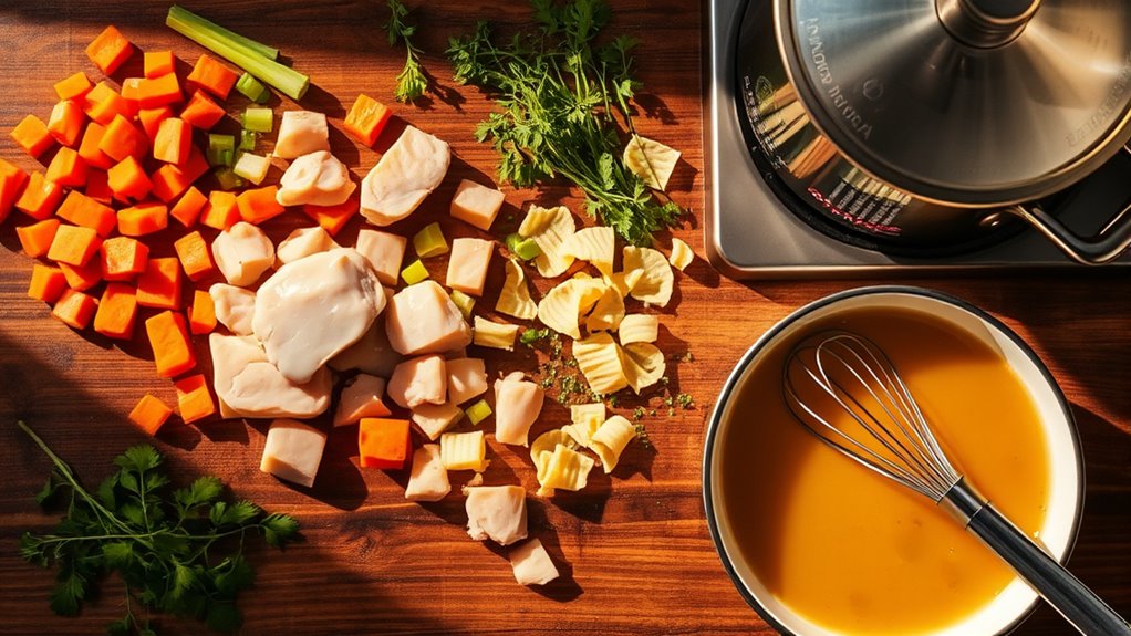 prepare chicken for broth