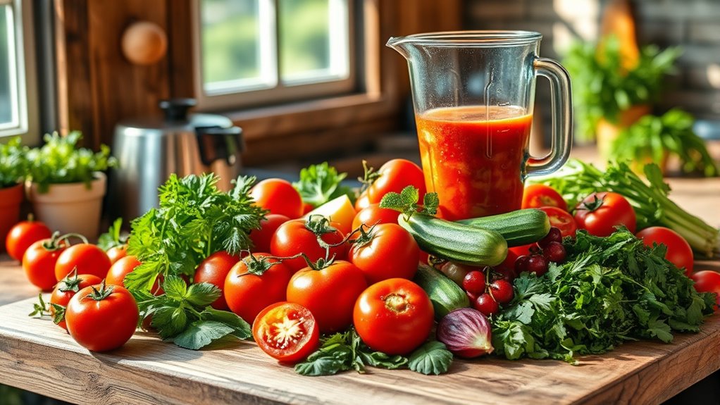prepare fresh raw soup