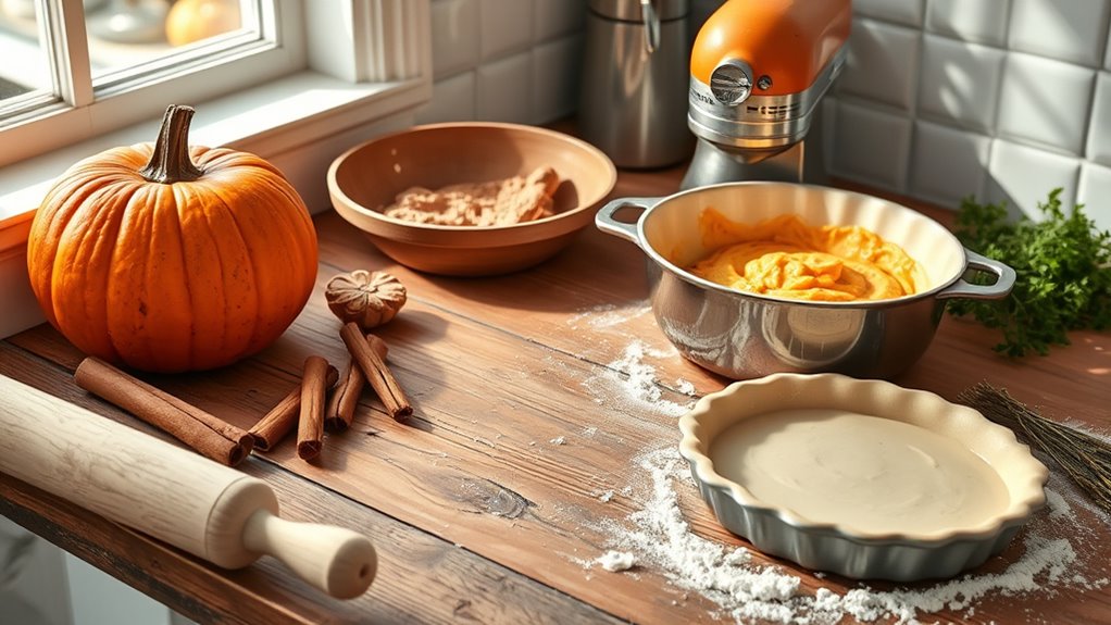 prepare ingredients and crust