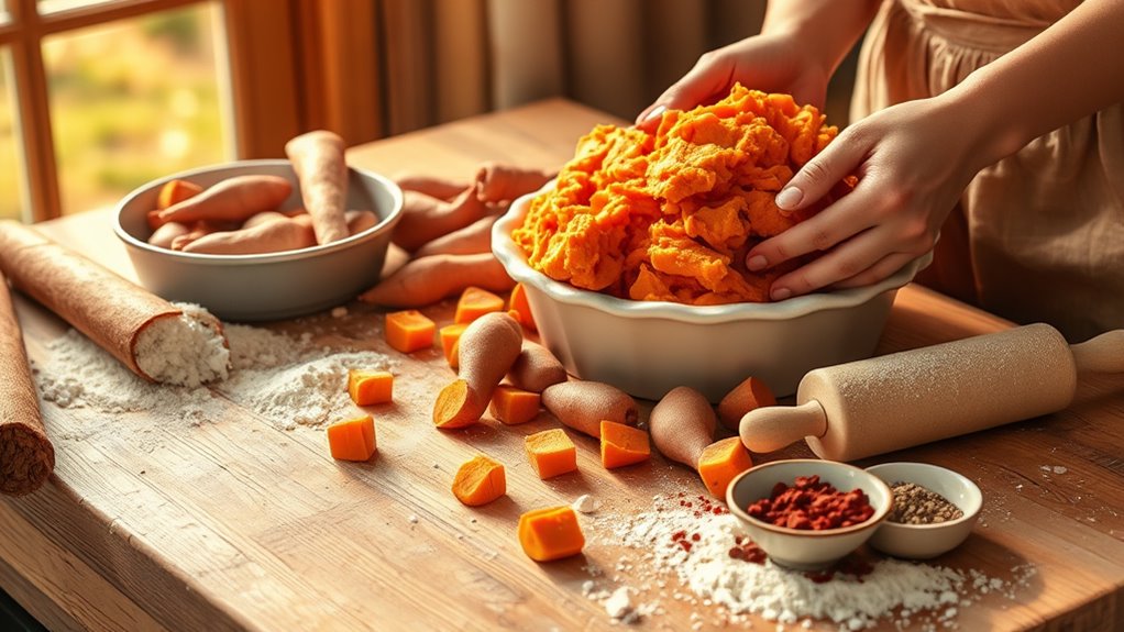 prepare ingredients and workspace