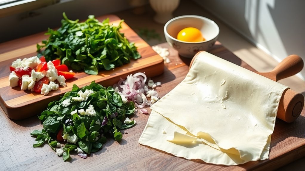 prepare ingredients and workspace