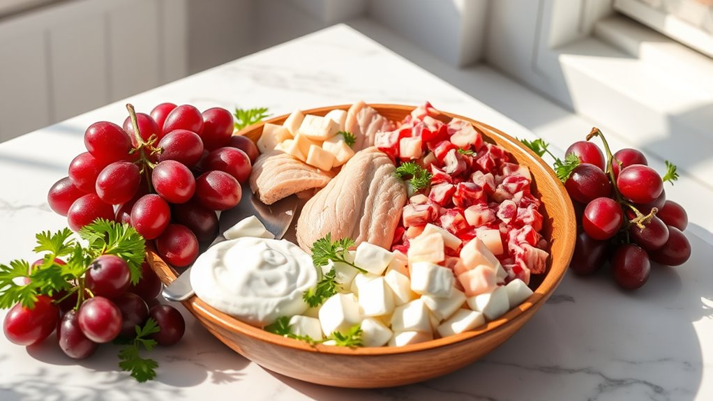 prepare ingredients for salad