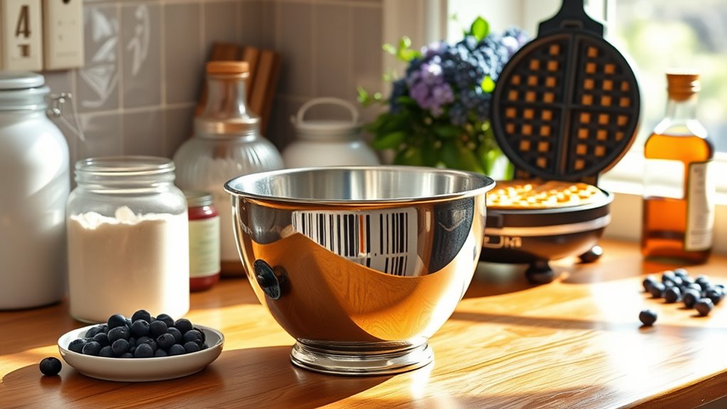 prepare ingredients for waffles