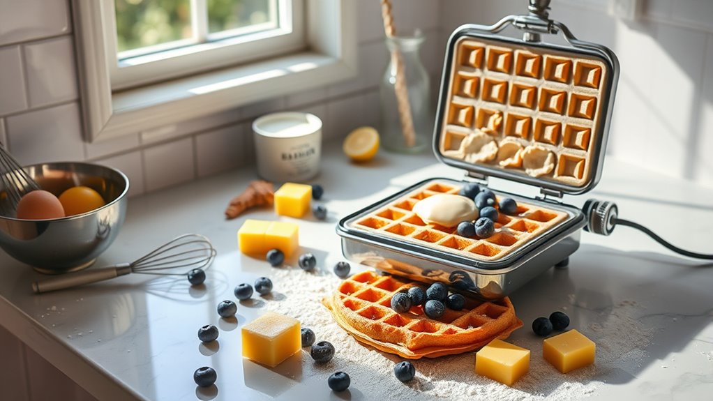 prepare ingredients for waffles