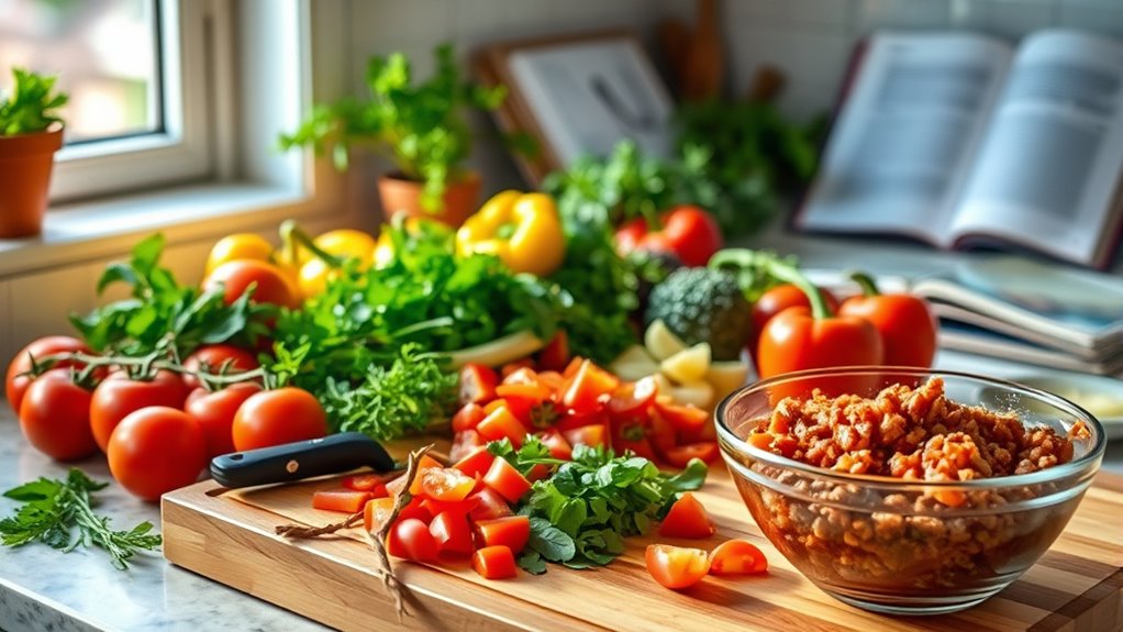 prepare ingredients with intention