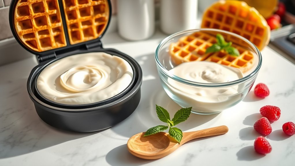 prepare kitchen for waffles