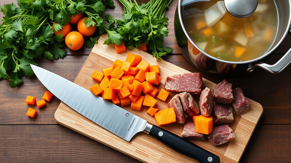 prepare workstation for cooking