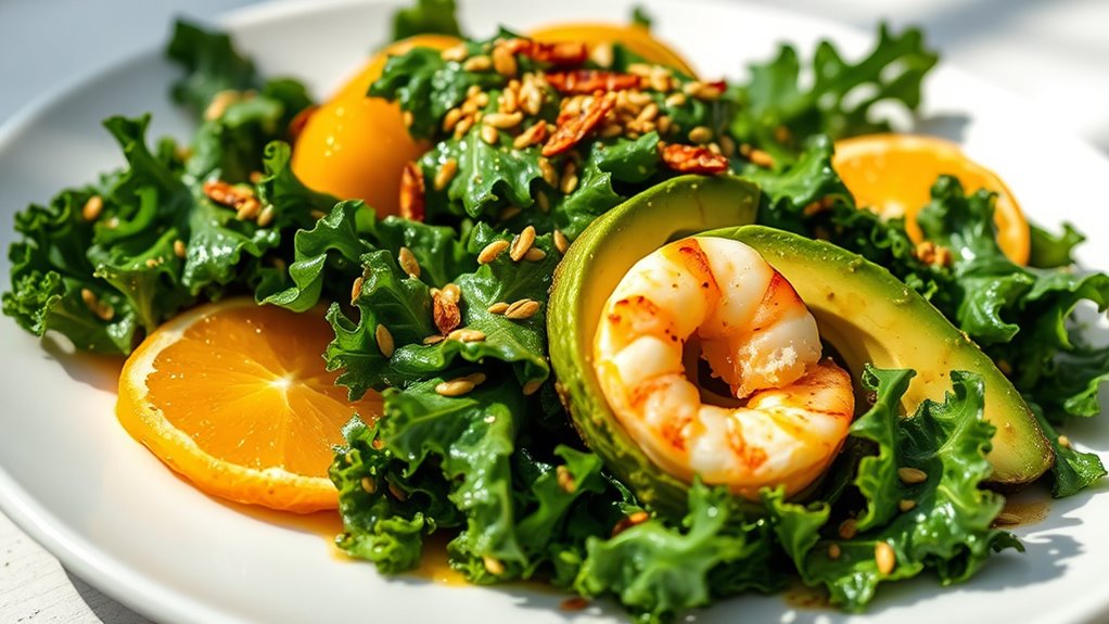 present kale with balance