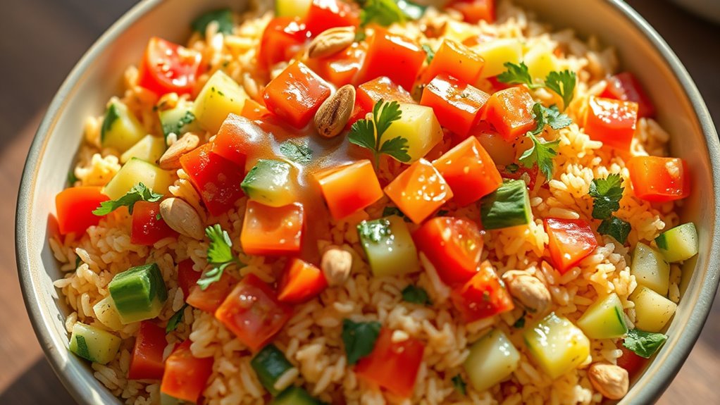 puffed rice salad preparation