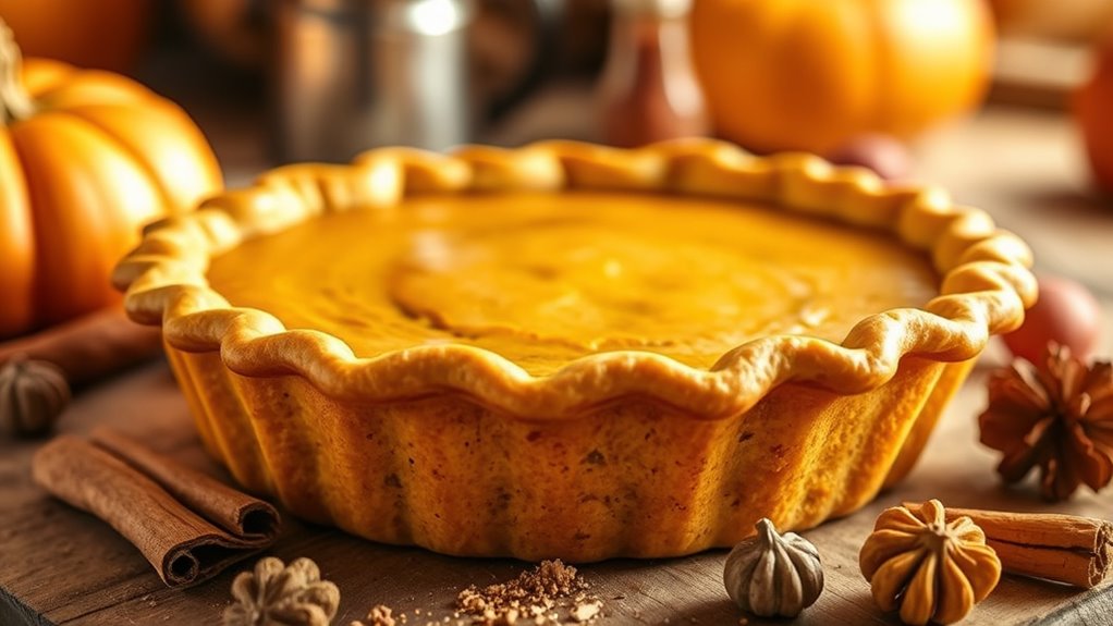 pumpkin pie baking process