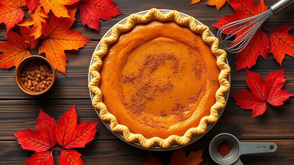 pumpkin pie baking process