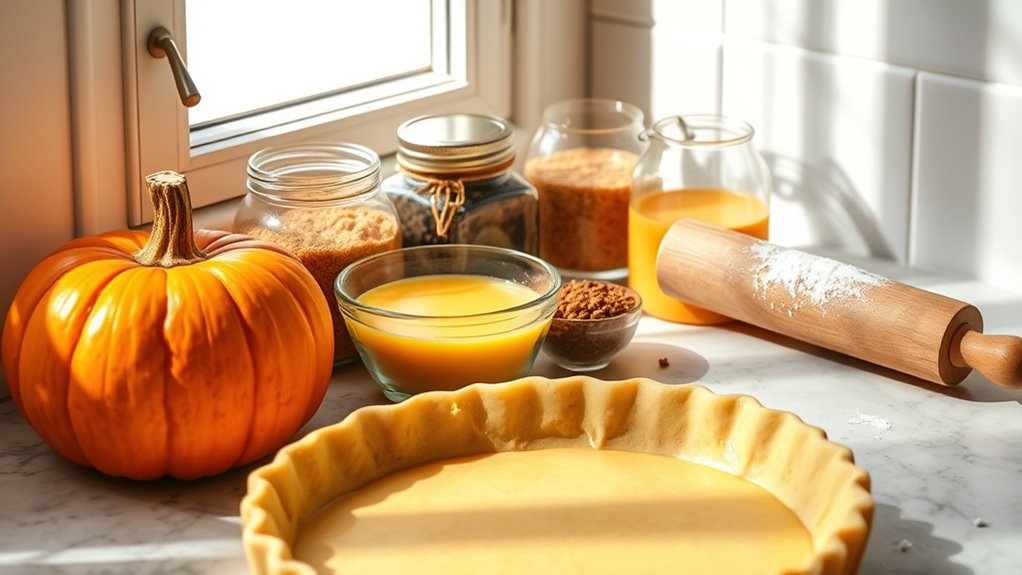 pumpkin pie ingredient preparation