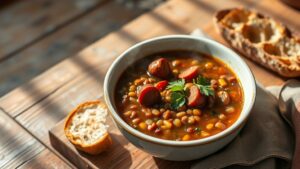 sausage lentil soup recipe