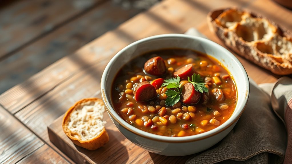 sausage lentil soup recipe