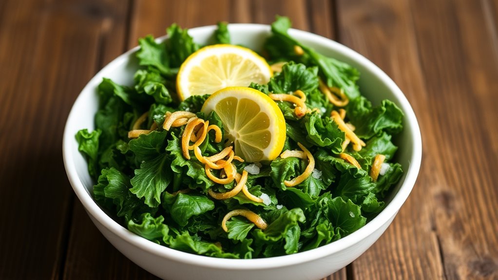 saut ed kale with garlic