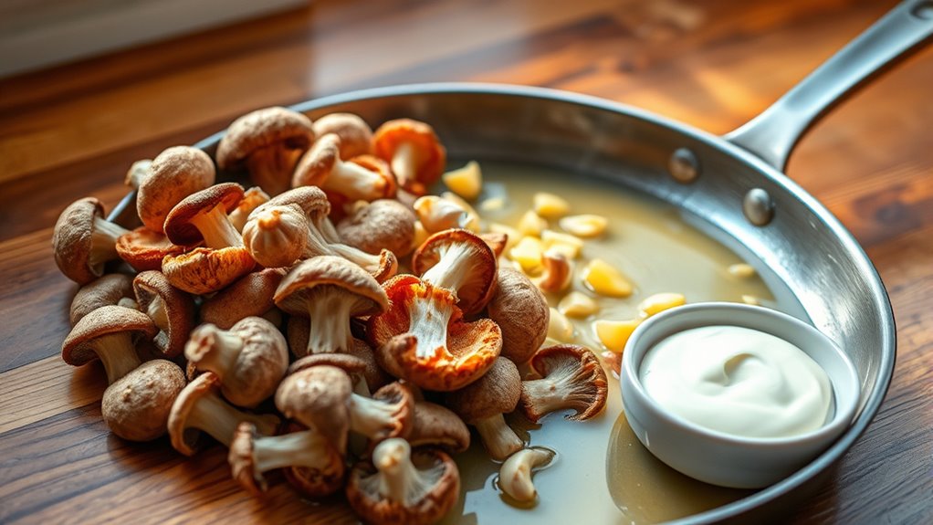 saut morel mushrooms delicately