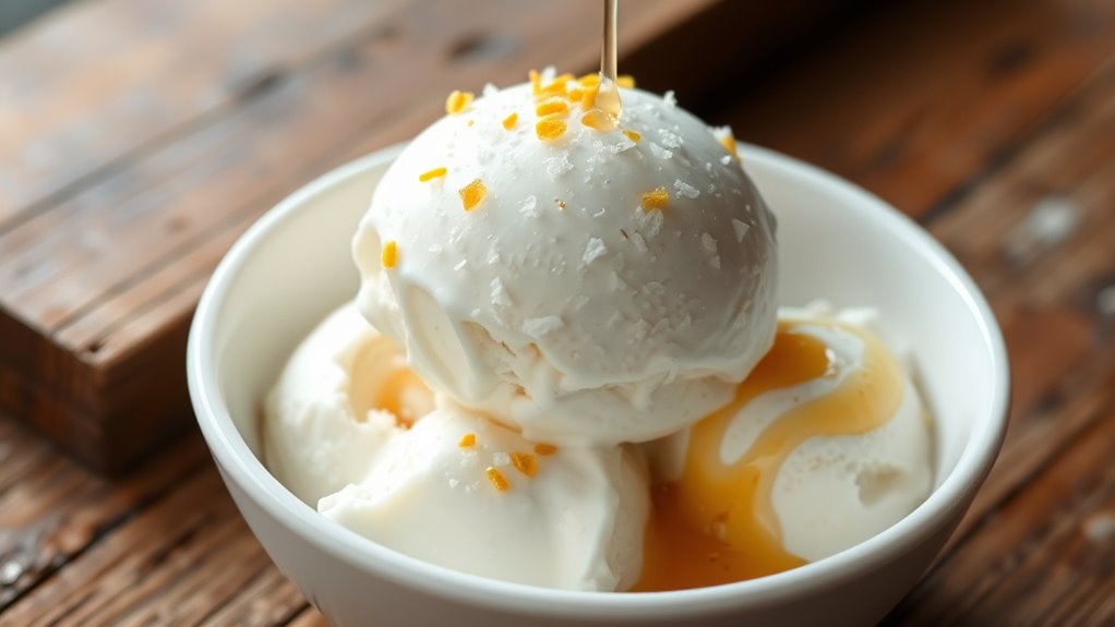 savor delicate ice cream servings