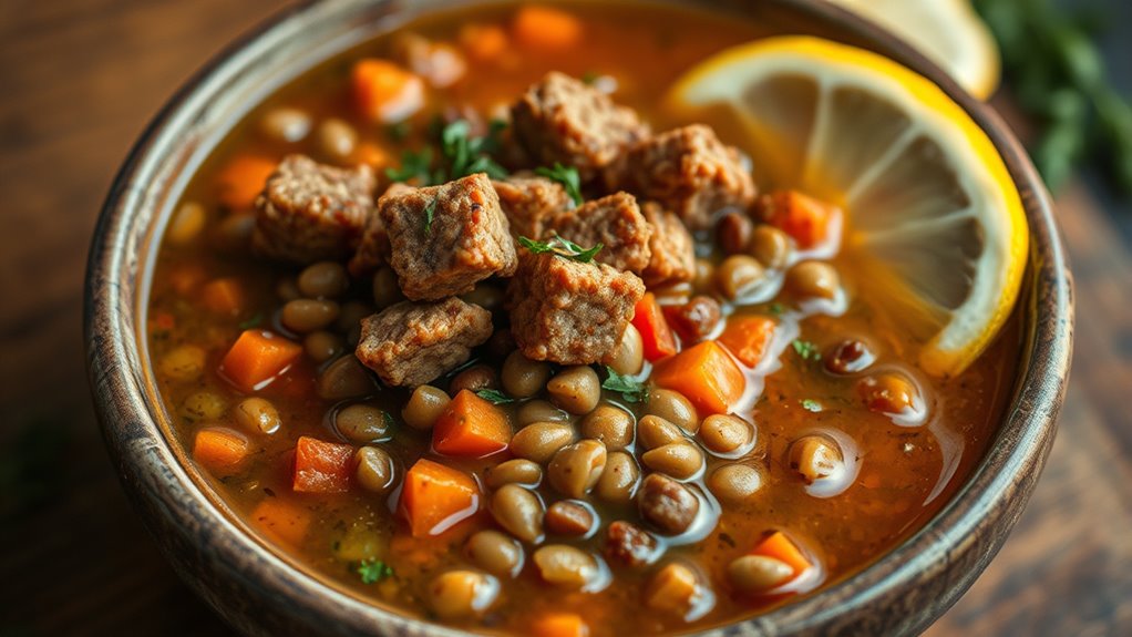 savory sausage lentil stew