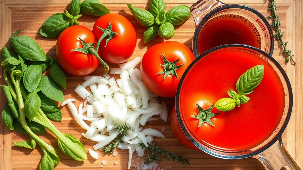 savory tomato basil soup