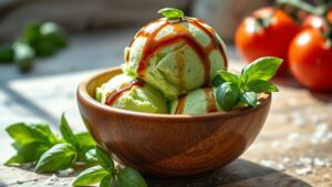 savoury ice cream creation