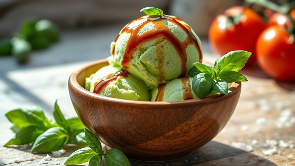 savoury ice cream creation