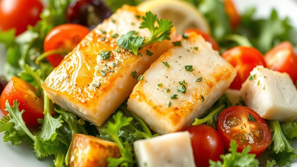 sear cod cubes perfectly