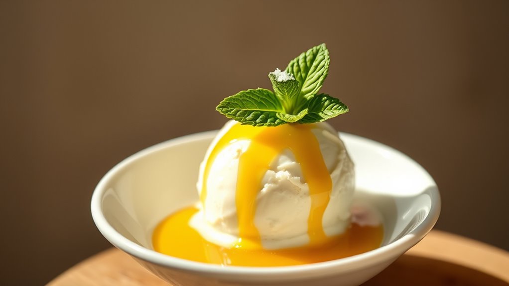 serve butter ice cream elegantly