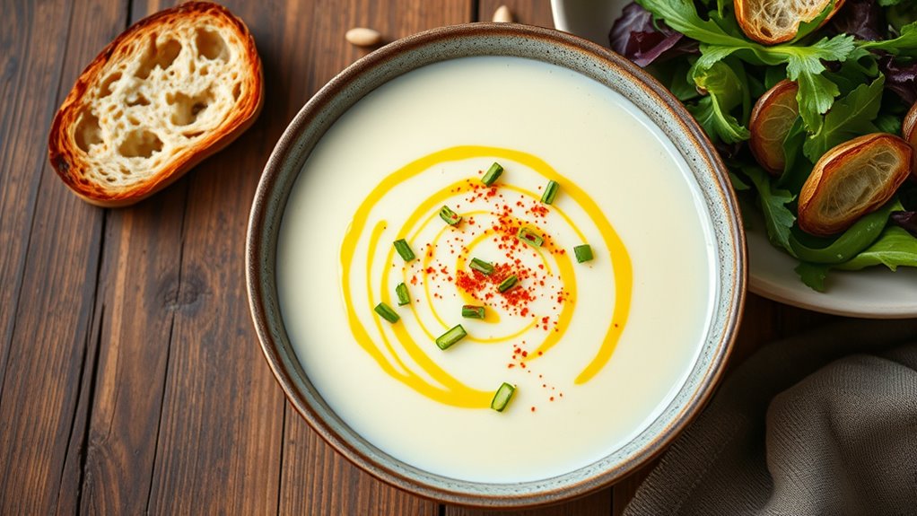 serve buttermilk soup beautifully