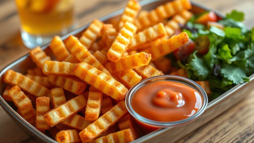 serve hot crispy fries