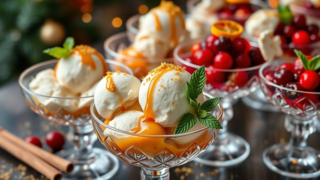 serve ice cream elegantly