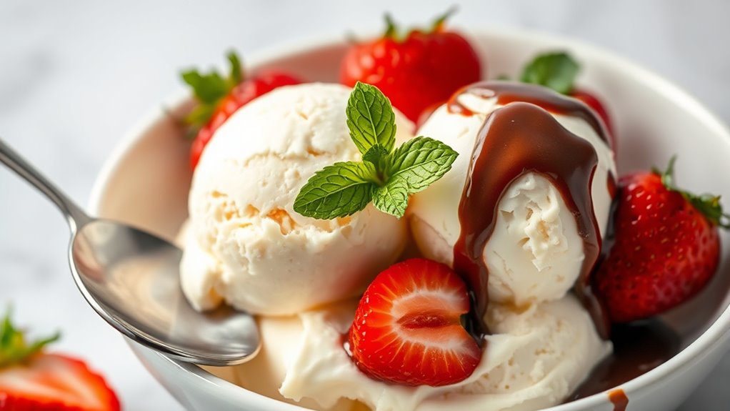 serve ice cream elegantly