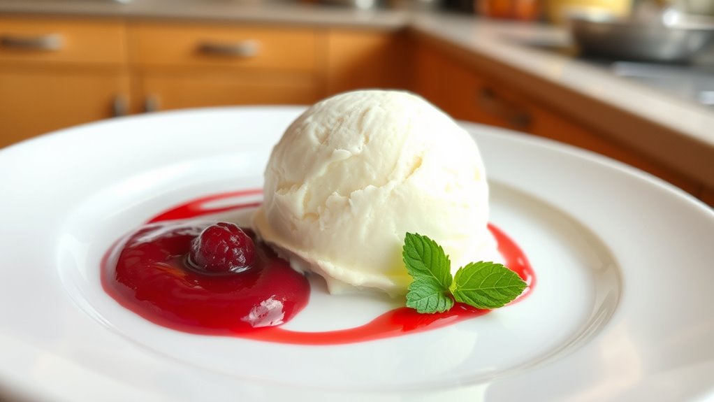 serve ice cream thoughtfully