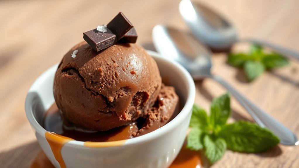 serve ice cream thoughtfully