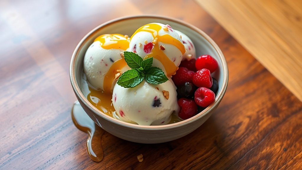 serve ice cream thoughtfully