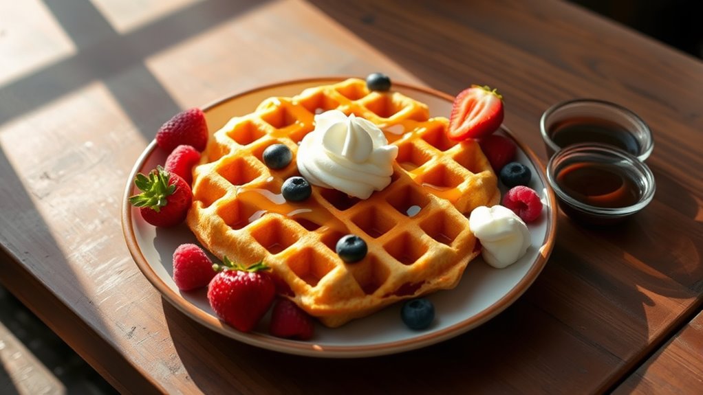 serve mochi waffles creatively