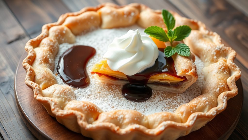 serve pie with toppings