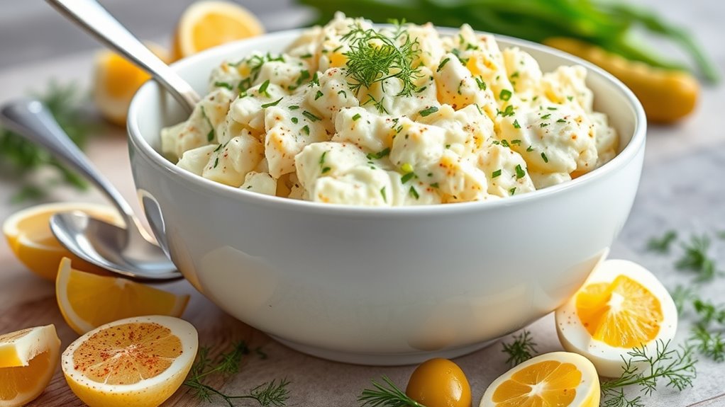 serve potato salad beautifully