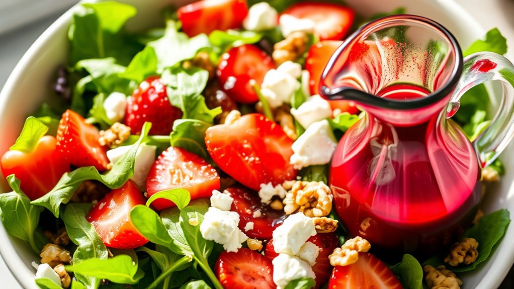 serve salad with dressing