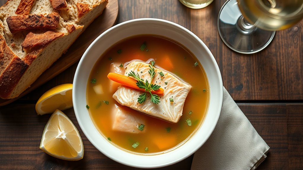 serve salmon head soup